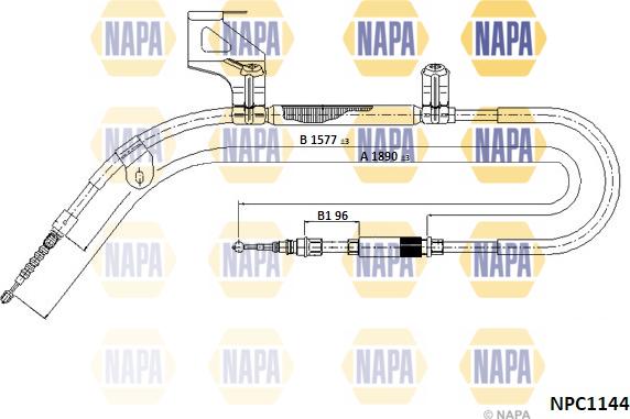 NAPA NPC1144 - Cable, parking brake car-mod.net