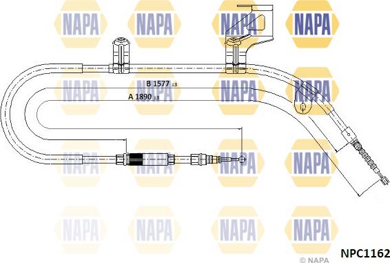 NAPA NPC1162 - Cable, parking brake car-mod.net
