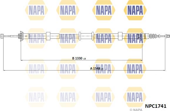 NAPA NPC1741 - Cable, parking brake car-mod.net