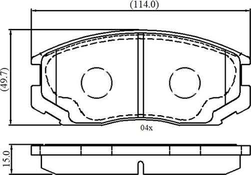 ADVICS-SEA D1N011T - Brake Pad Set, disc brake car-mod.net