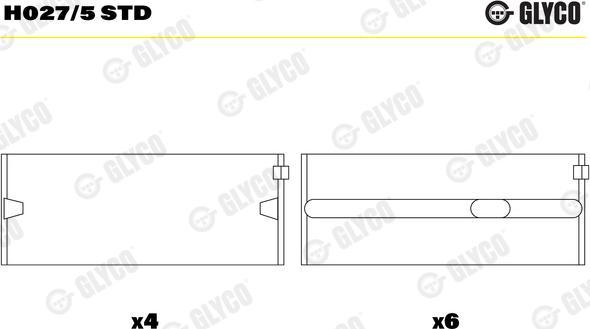 NE 6050130000 - Crankshaft Bearing Set car-mod.net