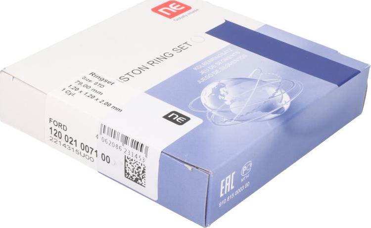 NE 120021007100 - Piston Ring Kit car-mod.net