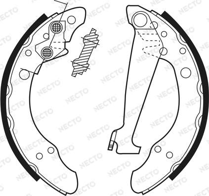 Necto N1499 - Drum Brake Shoe Set car-mod.net