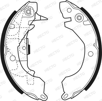 Necto N1443 - Drum Brake Shoe Set car-mod.net