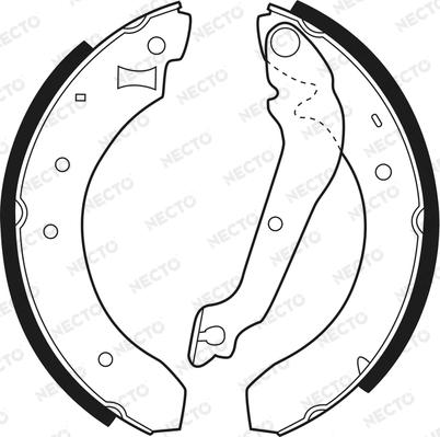 Necto N1417 - Drum Brake Shoe Set car-mod.net