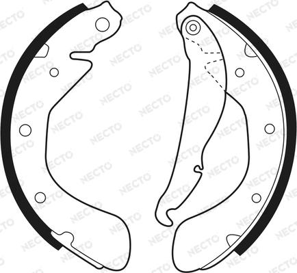 Necto N1482 - Drum Brake Shoe Set car-mod.net