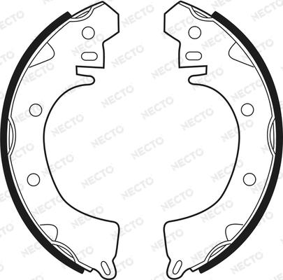 Necto N1433 - Drum Brake Shoe Set car-mod.net