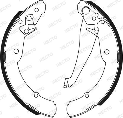 Necto N1540 - Drum Brake Shoe Set car-mod.net
