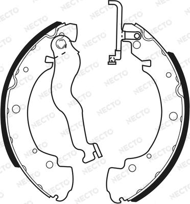 Necto N1509 - Drum Brake Shoe Set car-mod.net
