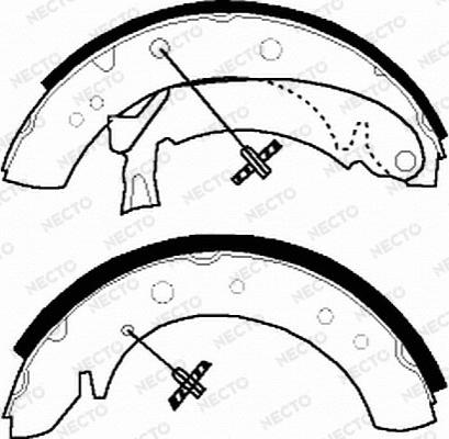 Necto N1534 - Drum Brake Shoe Set car-mod.net