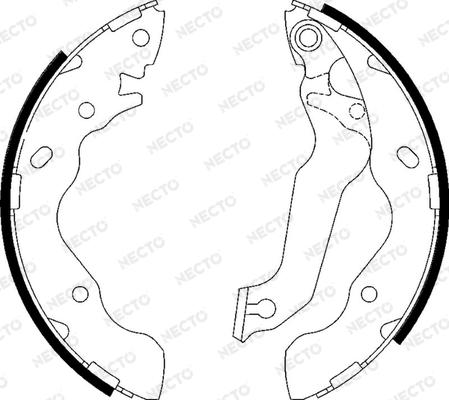 Necto N1680 - Drum Brake Shoe Set car-mod.net