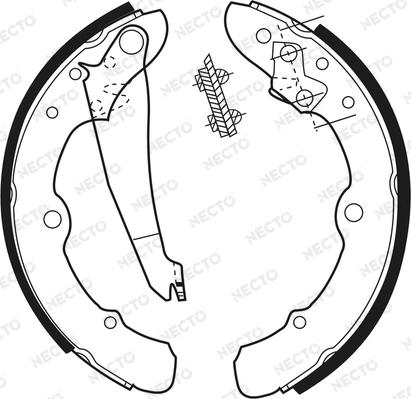 Necto N1166 - Drum Brake Shoe Set car-mod.net