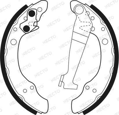 Necto N1168 - Drum Brake Shoe Set car-mod.net