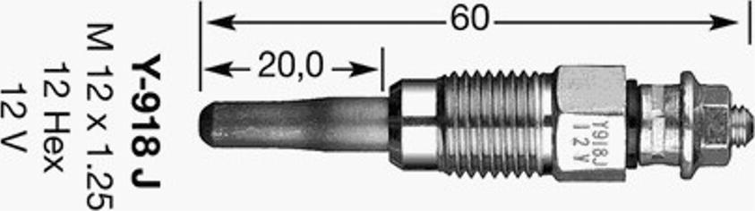 NGK Y-918R - Glow Plug, auxiliary heater car-mod.net