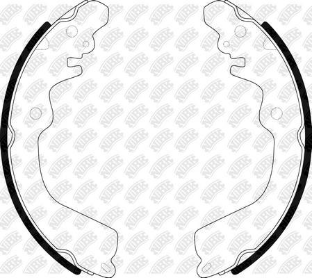 NiBK FN6701 - Drum Brake Shoe Set car-mod.net
