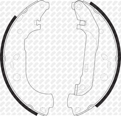 NiBK FN0584 - Drum Brake Shoe Set car-mod.net