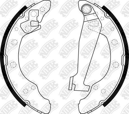NiBK FN0534 - Drum Brake Shoe Set car-mod.net