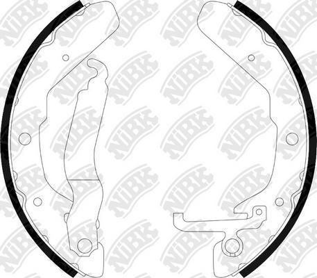 NiBK FN0538 - Drum Brake Shoe Set car-mod.net