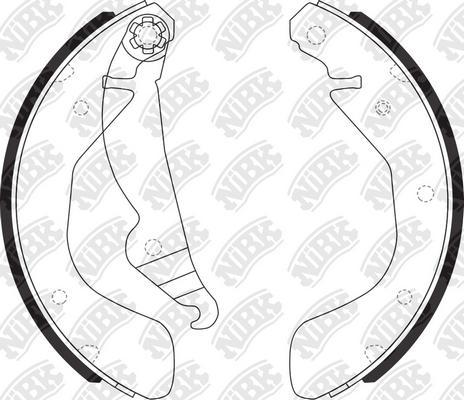 NiBK FN0533 - Drum Brake Shoe Set car-mod.net
