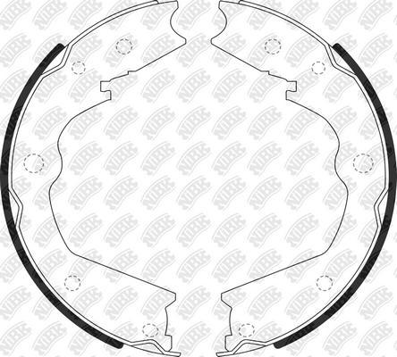 NiBK FN0690 - Brake Shoe Set, parking brake car-mod.net