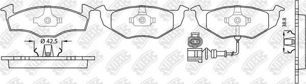 NiBK PN0113W - Brake Pad Set, disc brake car-mod.net