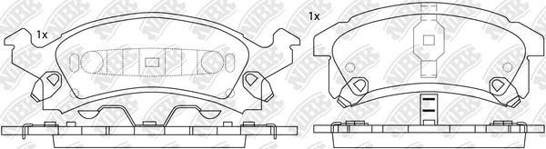 NiBK PN0311 - Brake Pad Set, disc brake car-mod.net
