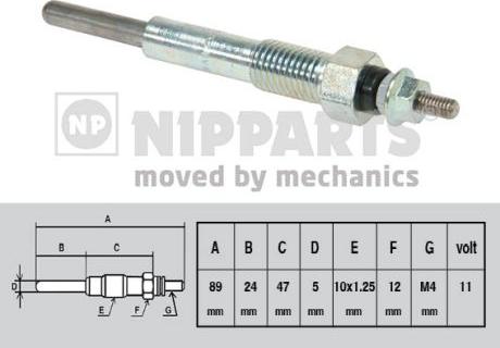Nipparts J5719001 - Glow Plug car-mod.net