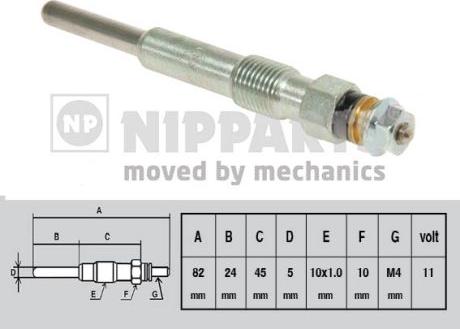 Nipparts J5714000 - Glow Plug car-mod.net