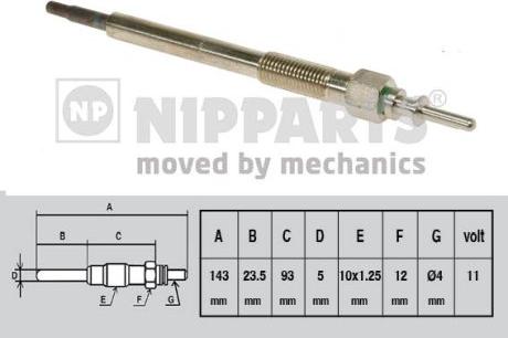Nipparts J5714001 - Glow Plug car-mod.net