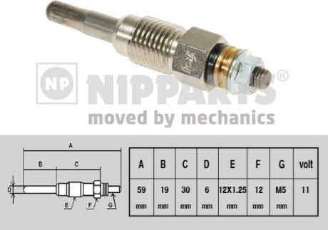 Nipparts J5715013 - Glow Plug car-mod.net
