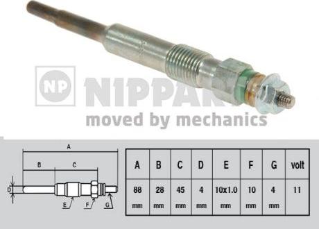 Nipparts J5711028 - Glow Plug car-mod.net