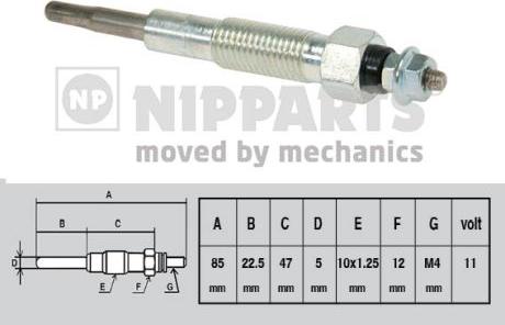 Nipparts J5713008 - Glow Plug car-mod.net