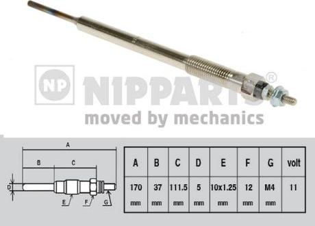 Nipparts J5712015 - Glow Plug car-mod.net
