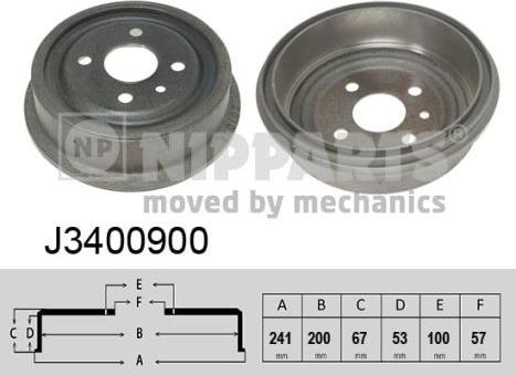 Nipparts J3400900 - Brake Drum car-mod.net