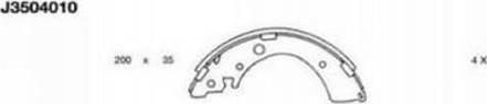 Nipparts J3504010 - Drum Brake Shoe Set car-mod.net