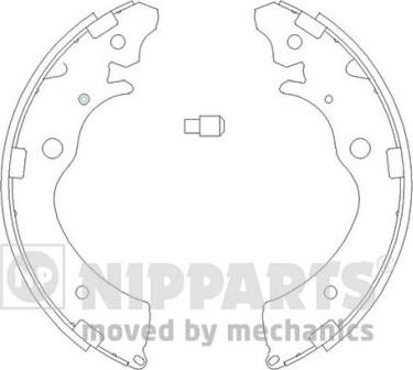 Nipparts J3504020 - Drum Brake Shoe Set car-mod.net