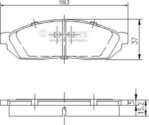 ADVICS-SEA H1N060T - Brake Pad Set, disc brake car-mod.net