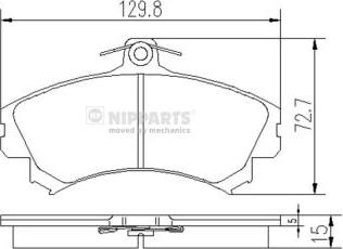 Nipparts J3605036 - Brake Pad Set, disc brake car-mod.net