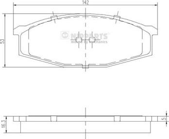 Nipparts J3601034 - Brake Pad Set, disc brake car-mod.net