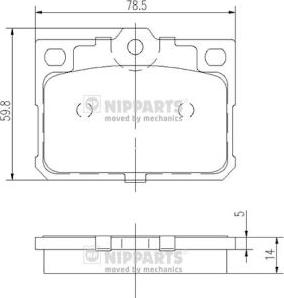 Nipparts J3603010 - Brake Pad Set, disc brake car-mod.net