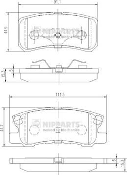 Nipparts J3615010 - Brake Pad Set, disc brake car-mod.net