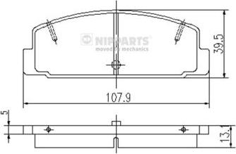 Nipparts J3613002 - Brake Pad Set, disc brake car-mod.net