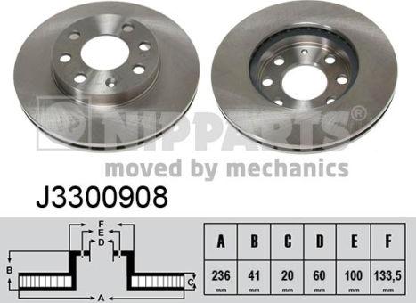 Nipparts J3300908 - Brake Disc car-mod.net