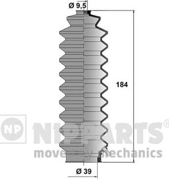 Nipparts J2844001 - Bellow Set, steering car-mod.net
