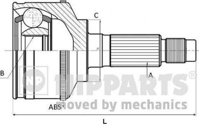 Nipparts J2822116 - CV Joint Kit, drive shaft car-mod.net