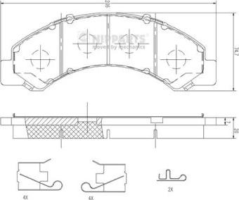 Nipparts N3609013 - Brake Pad Set, disc brake car-mod.net