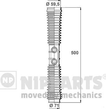Nipparts N2844022 - Bellow Set, steering car-mod.net