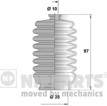 Nipparts N2846012 - Bellow Set, steering car-mod.net