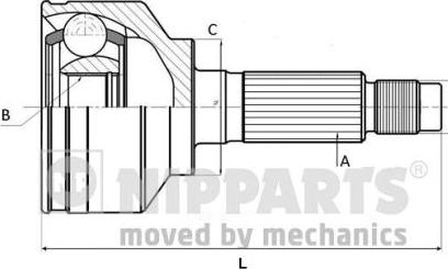 Nipparts N2820530 - CV Joint Kit, drive shaft car-mod.net