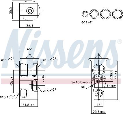 Nissens 999444 - Expansion Valve, air conditioning car-mod.net